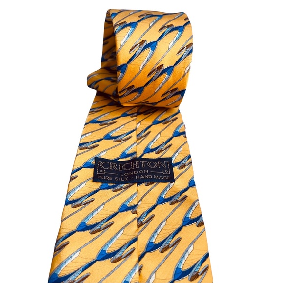 Vintage CRICHTON LONDON Pure Silk Mens Necktie - Picture 3 of 3